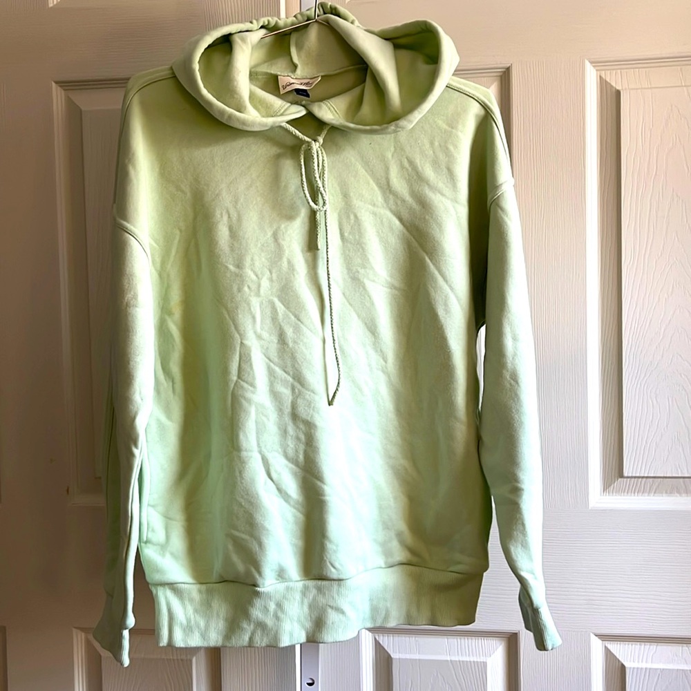 Universal Thread Womens pastel Green Pullover Fleece Sweatshirt Hoodie small
